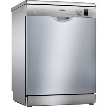 Laisvai pastatoma indaplovė Bosch SMS25AI05E — pilno dydžio 60 cm, 12 komplektų, 48 dB, energijos klasė E