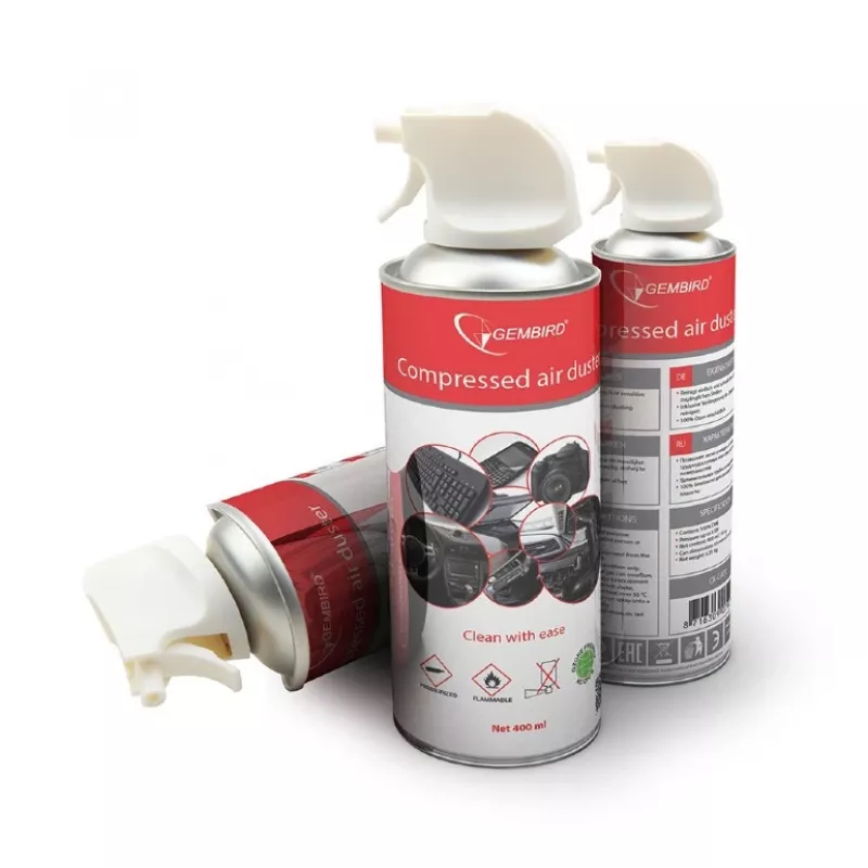 Suslėgto oro purškalas GEMBIRD CK-CAD-FL400-01, 400 ml, juodas