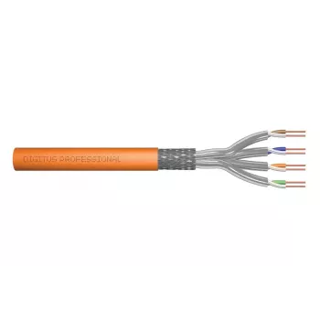 DIGITUS montavimo kabelis - Cat 7 - S/FTP - AWG 23/1 - simplex - 100 m - oranžinis