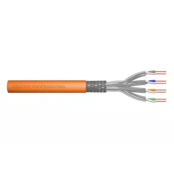 DIGITUS installation kabelis - Cat 7 - S/FTP - AWG 23/1 - simplex - 500m - Oranžinė