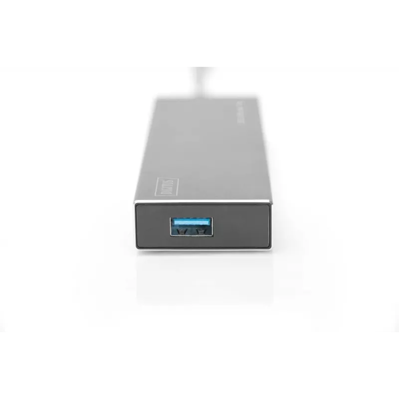 DIGITUS USB 3.0 Hub, 7 prievadų, su 5V/3,5A maitinimo šaltiniu, aliuminio korpusas