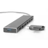 DIGITUS USB 3.0 Hub, 7 prievadų, su 5V/3,5A maitinimo šaltiniu, aliuminio korpusas