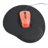 Pelės kilimėlis GEMBIRD MP-GEL-BK — juodos spalvos guminis ir gelinis su riešo atrama, 220×240 mm