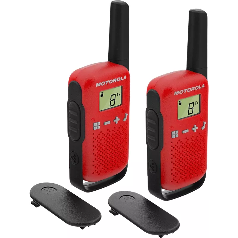 Motorola TALKABOUT T42 dvipusis radijas 16 kanalų Juoda, Raudona