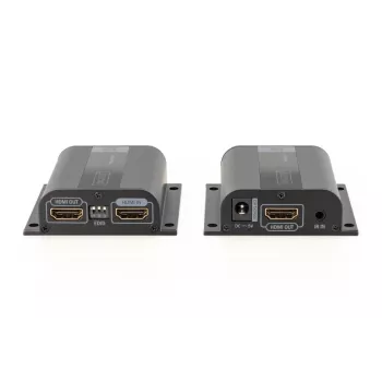 DIGITUS HDMI prailginimo rinkinys, 50 m per tinklo kabelį (CAT6/6a/7), EDID, 1x HDMI išvesties kilpa, FHD 1080p