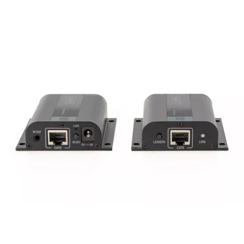 DIGITUS HDMI prailginimo rinkinys, 50 m per tinklo kabelį (CAT6/6a/7), EDID, 1x HDMI išvesties kilpa, FHD 1080p