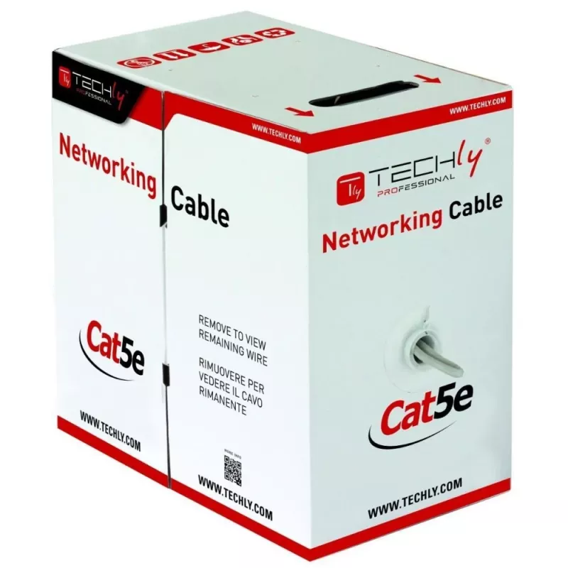 Techly ITP8-FLU-0305 networking kabelis Pilka 305 m Cat5e U/UTP (UTP)