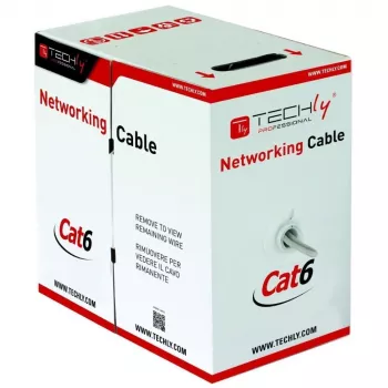 Techly ITP9-FLU-0305 tinklo kabelis Pilka 305 m Cat6 U/UTP (UTP)