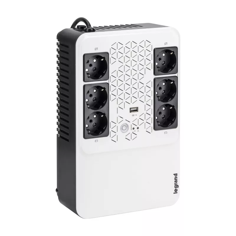 Legrand Keor ASI MULTIPLUG 600 FR nepertraukiamo maitinimo šaltinis (UPS), Line-Interactive, 0,6 kVA, 360 W, 6 AC lizdai