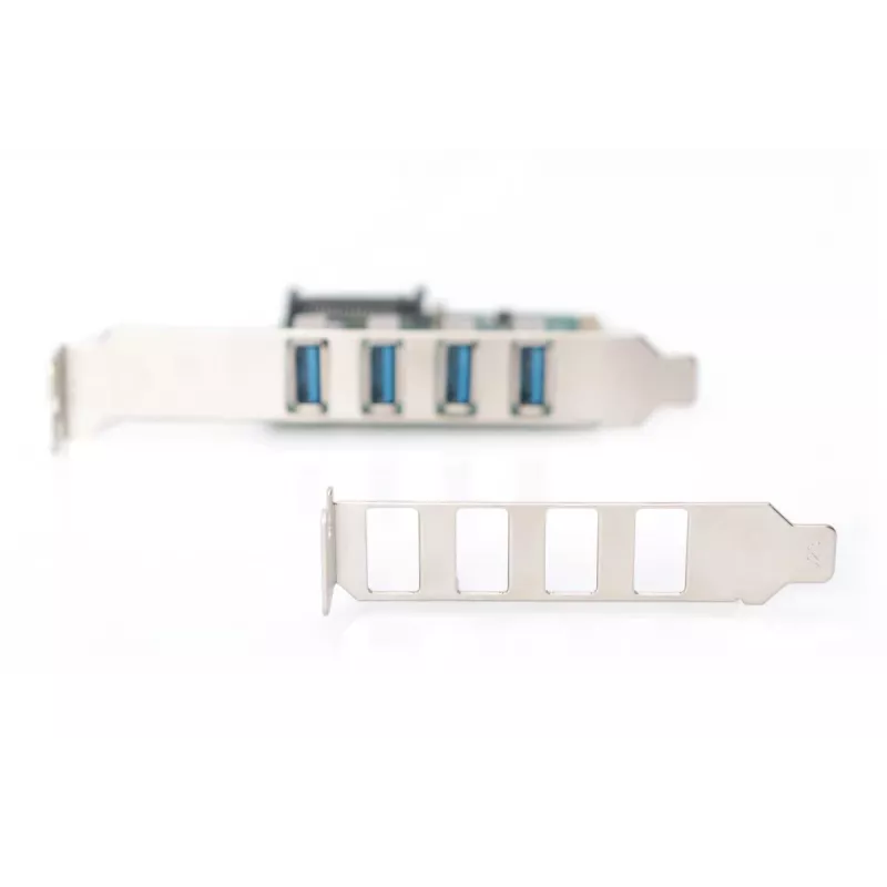 DIGITUS USB 3.0, 4 prievadų, PCI-e plėtotės kortelė, 4 prievadai A/F išoriniai, VL805 mikroschemų rinkinys
