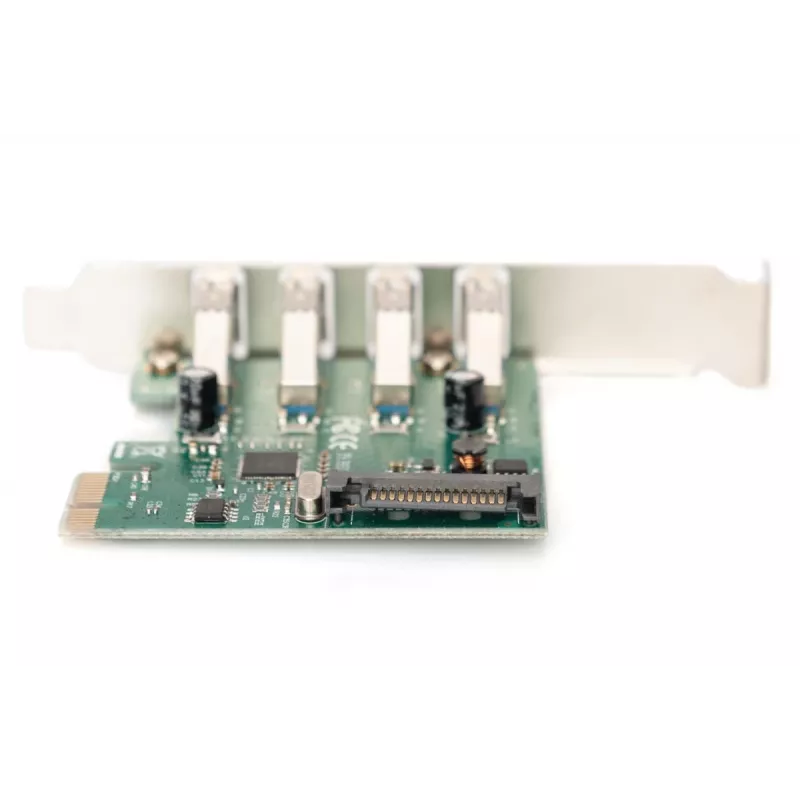 DIGITUS USB 3.0, 4 prievadų, PCI-e plėtotės kortelė, 4 prievadai A/F išoriniai, VL805 mikroschemų rinkinys