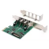 DIGITUS USB 3.0, 4 prievadų, PCI-e plėtotės kortelė, 4 prievadai A/F išoriniai, VL805 mikroschemų rinkinys
