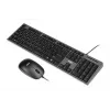 Laidinės klaviatūros ir pelės rinkinys IBOX IKMS606 — pilno dydžio QWERTY UK anglų klaviatūra, USB, juoda, pelė 800 DPI