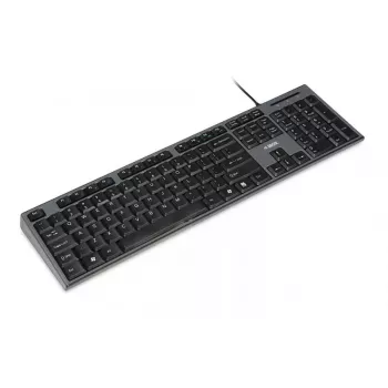 Laidinės klaviatūros ir pelės rinkinys IBOX IKMS606 — pilno dydžio QWERTY UK anglų klaviatūra, USB, juoda, pelė 800 DPI