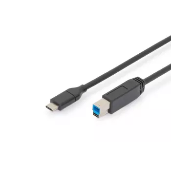 DIGITUS ASSMANN USB Type-C jungiamasis kabelis, type C į B M/M, 2m 3A, 5GB 3.0 versija juoda