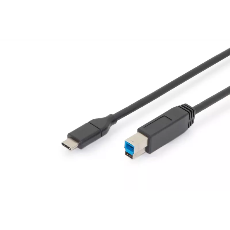 DIGITUS ASSMANN USB Type-C jungiamasis kabelis, type C į B M/M, 2m 3A, 5GB 3.0 versija juoda