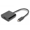 DIGITUS USB Type-C į HDMI adapteris, 4K/30Hz kabelio ilgis: 20cm juodas