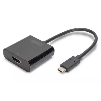 DIGITUS USB Type-C į HDMI adapteris, 4K/30Hz kabelio ilgis: 20cm juodas