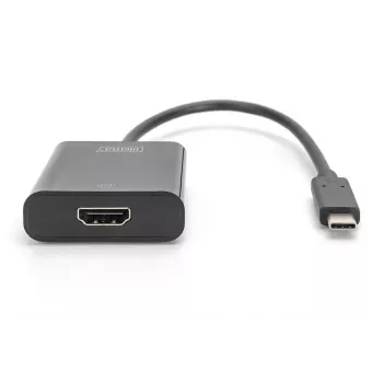 DIGITUS USB Type-C į HDMI adapteris, 4K/30Hz kabelio ilgis: 20cm juodas
