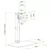Techly ICA-LCD 260 monitoriaus laikiklis / stovas 68,6 cm (27 colių) Stalinis Baltas