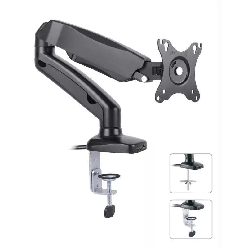 Techly ICA-LCD 514 monitorio laikiklis / stovas 68,6 cm (27 colių) Stalinis Juodas