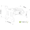 Techly ICALCD100BK stalas, juodas