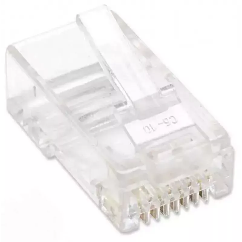 Intellinet RJ45 moduliniai kištukai, Cat5e, UTP, 3 dantukai, kietajam laidininkui, 15 µ auksuoti kontaktai, 100 vnt. pakuotė
