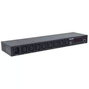 Intellinet 19 inch išmanusis 8 prievadų PDU, 19 inch montuojamas į stovą C13 išmanusis maitinimo paskirstymo įrenginys; stebi galią, temperatūrą ir drėgmę