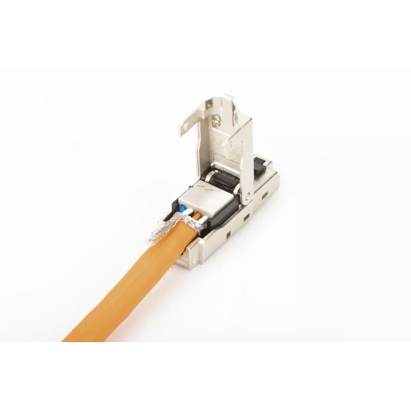 DIGITUS CAT6a lauko užbaigimo kištukas - STP, dulkių gaubtelis, lenkimo apsauga