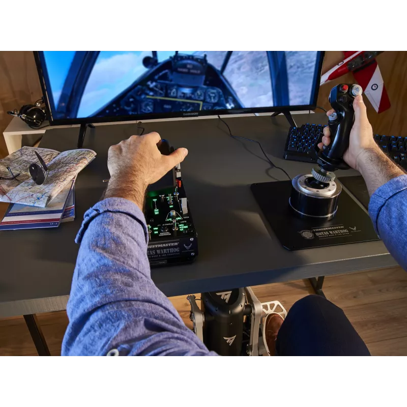 Thrustmaster TPR Rudder Juoda, Sidabrinė USB Flight Sim Analogue PC