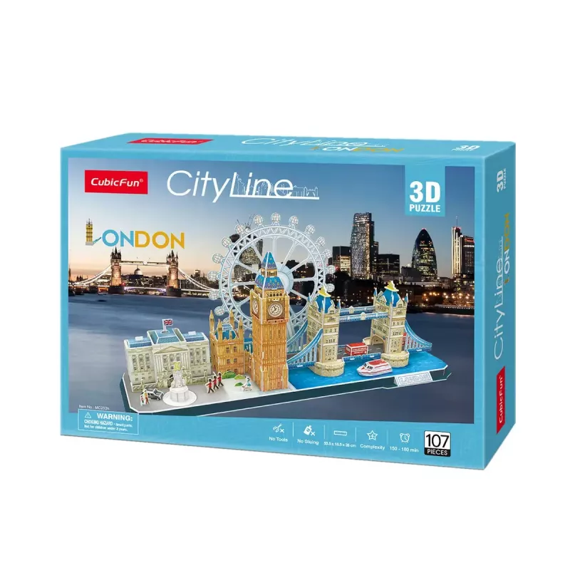 3D dėlionė CubicFun 3D dėlionė City Line Londonas