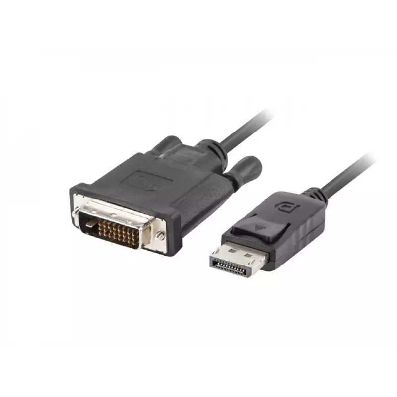 Vaizdo kabelio adapteris LANBERG DisplayPort 1.2 į DVI-D CA-DPDV-10CU-0030-BK, 3 m, 1080p, 60 Hz, juodas
