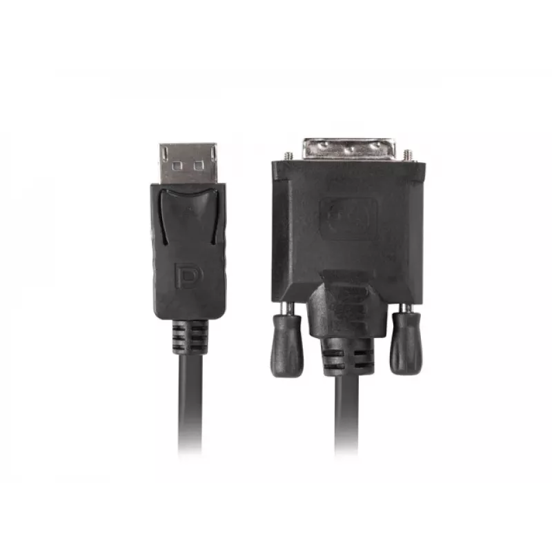 Vaizdo kabelio adapteris LANBERG DisplayPort 1.2 į DVI-D CA-DPDV-10CU-0030-BK, 3 m, 1080p, 60 Hz, juodas