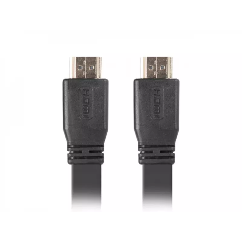 HDMI kabelis LANBERG CA-HDMI-21CU-0018-BK 1,8 m — HDMI 2.0, 18 Gbit/s, ARC, Ethernet, paauksuoti kontaktai