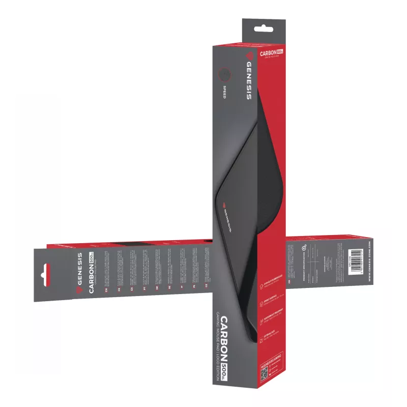 GENESIS Carbon 500 XL Logo žaidimų pelės kilimėlis juodas