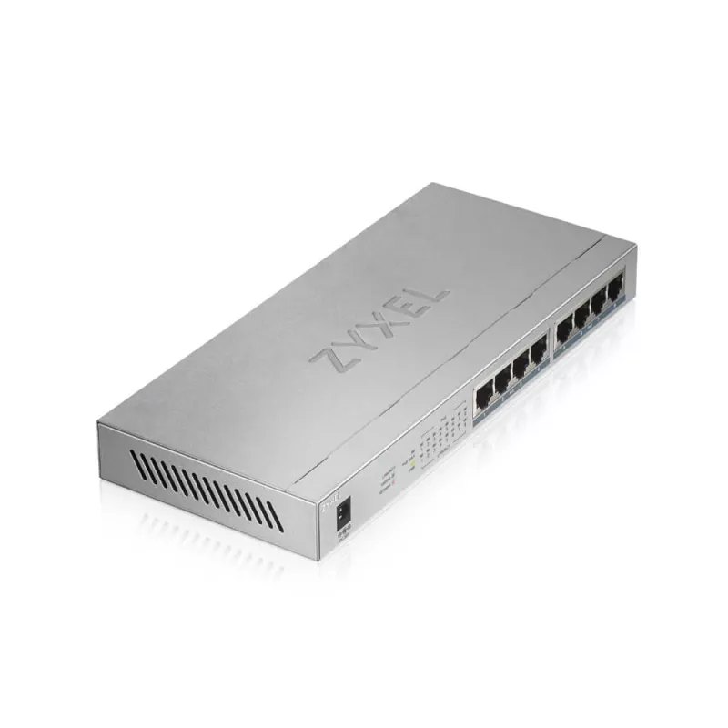 Zyxel GS1008HP nevaldomas Gigabit Ethernet (10/100/1000) maitinimas per Ethernet (PoE) pilka