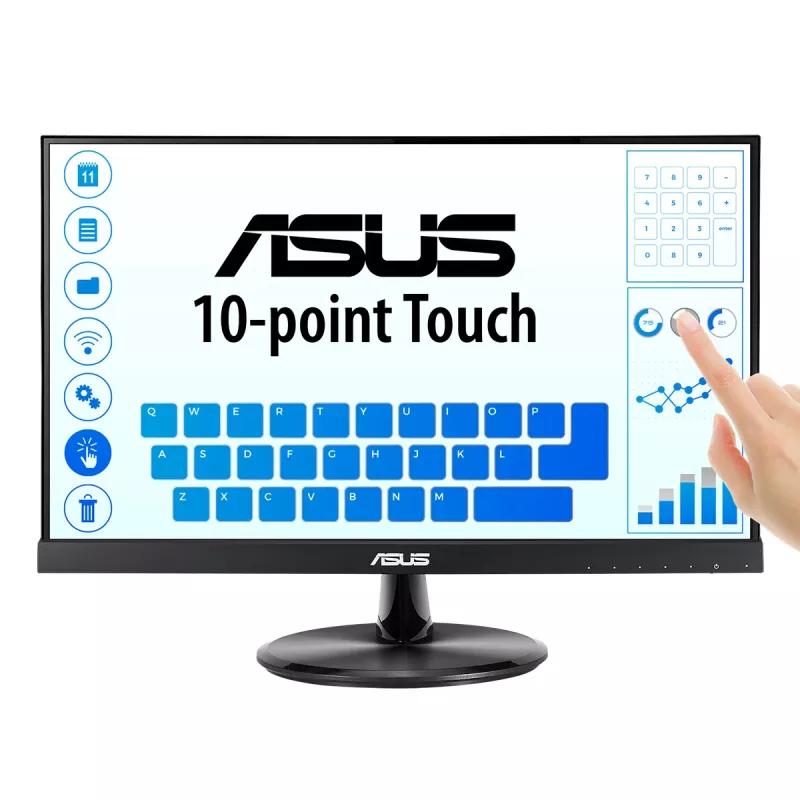 ASUS VT229H kompiuterio monitorius 54,6 cm (21,5 colio) 1920 x 1080 pikselių Full HD LED jutiklinis ekranas Juodas