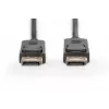 DIGITUS DisplayPort jungiamasis kabelis, DP M/M, 2 m su blokavimu, DP, 1.1a atitinkantis, juodas