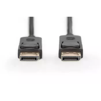 DIGITUS DisplayPort jungiamasis kabelis, DP M/M, 2 m su blokavimu, DP, 1.1a atitinkantis, juodas