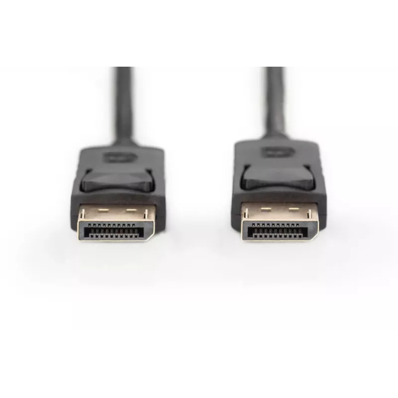 DIGITUS DisplayPort jungiamasis kabelis, DP M/M, 2 m su blokavimu, DP, 1.1a atitinkantis, juodas