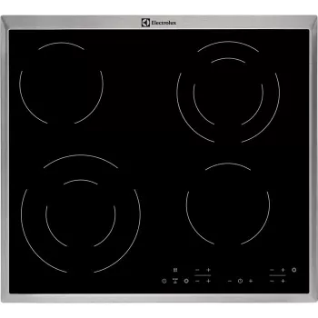 Elektrinė kaitlentė Electrolux EHF6342XOK, juoda, įmontuojama, keraminė, 4 zonos