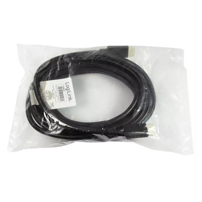 DisplayPort kabelis LogiLink CV0076 7,5 m Juodas