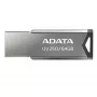 CompactFlash USB atmintinė ADATA UV250 64 GB, sidabrinė, 45.4×14.9×5.35 mm, 5.6 g