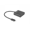 USB grafikos adapteris LANBERG AD-UC-HD-01, juodas, kištukiniai / lizdiniai kontaktai