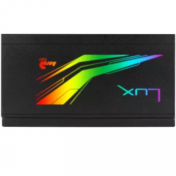 Aerocool LUXRGB550M RGB modulinis kompiuterio maitinimo šaltinis 550W 80Plus Bronze 230V juodos spalvos