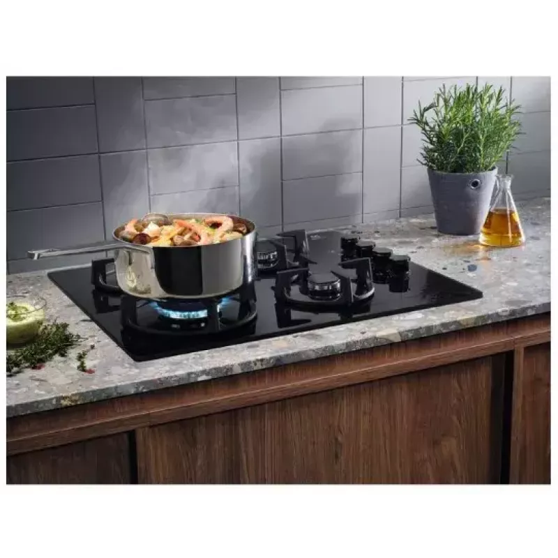 Electrolux EGG6407K Juoda įmontuojama 59 cm dujinė 4 zonų