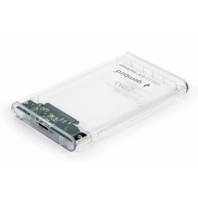 GEMBIRD USB 3.0 2,5 col. SATA HDD dėklas 9,5 mm diskui, permatomas plastikas