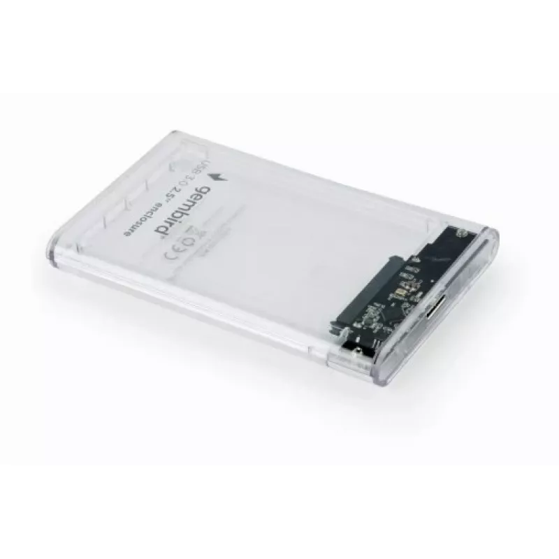 GEMBIRD USB 3.0 2,5 col. SATA HDD dėklas 9,5 mm diskui, permatomas plastikas