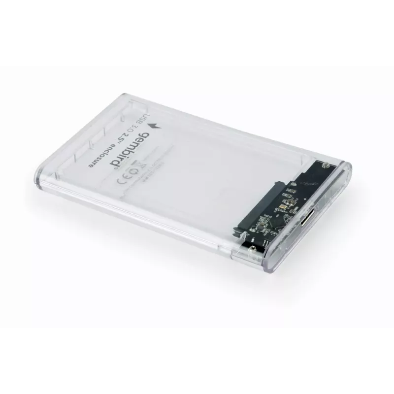 GEMBIRD USB 3.0 2,5 col. SATA HDD dėklas 9,5 mm diskui, permatomas plastikas