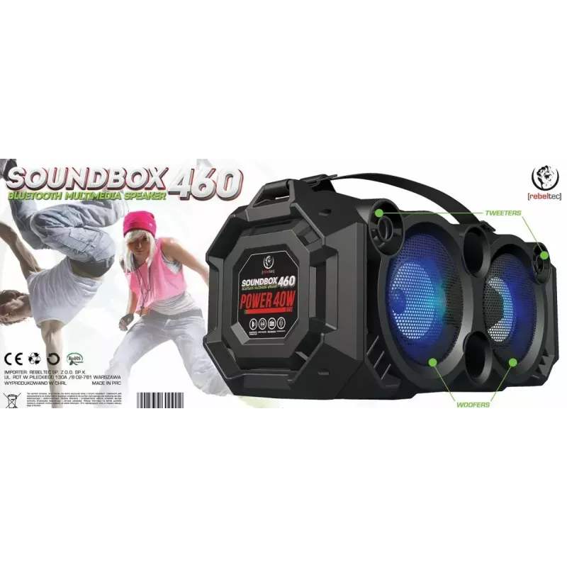 Bluetooth garsiakalbis SoundBox 460, juodas